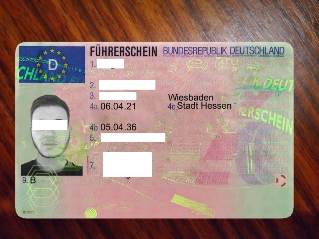 Kundenfoto eines gekauften Führerscheins